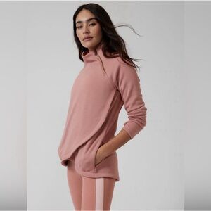 Athleta Cozy Zip Sweatshirt Mauve size Women’s Medium